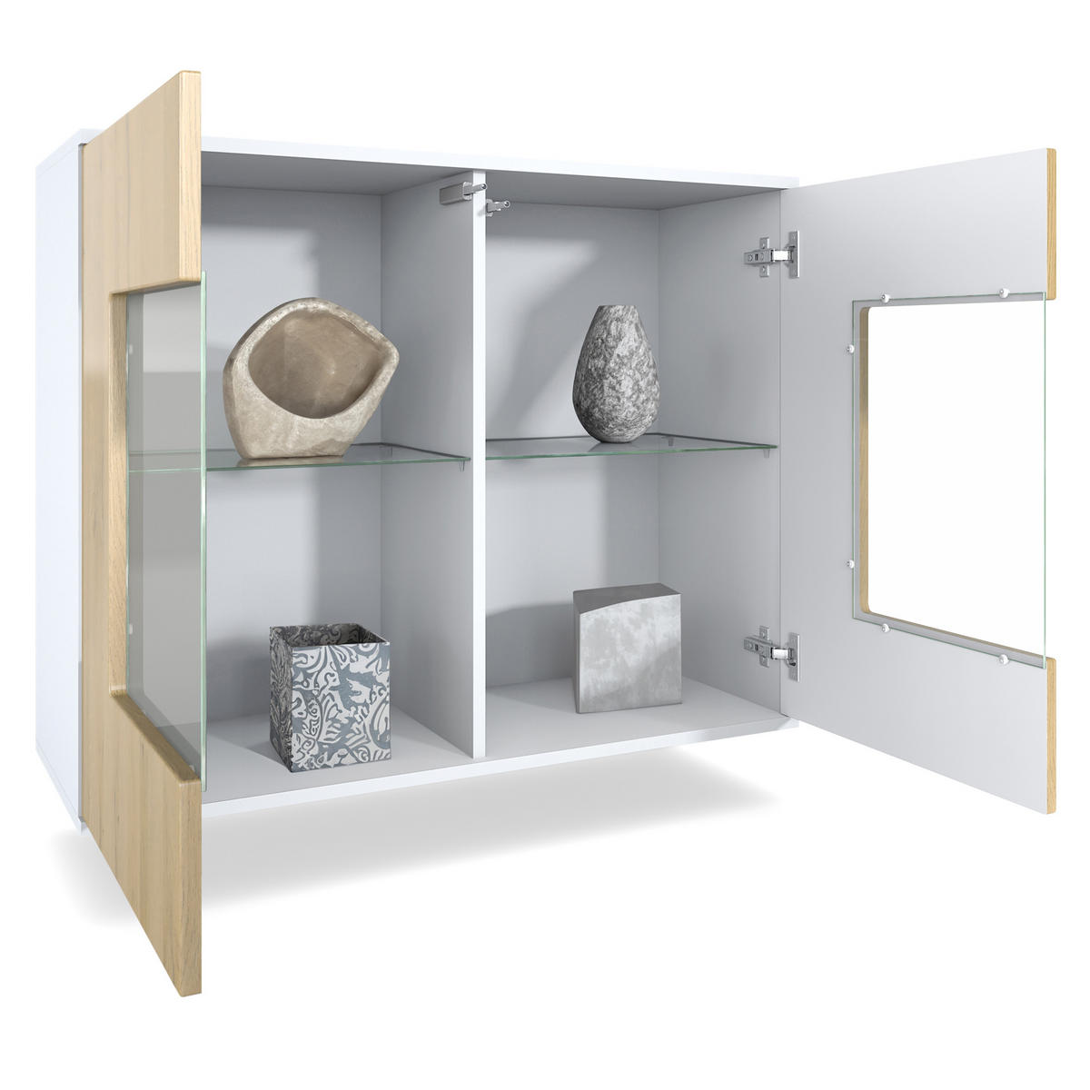 KOMMODE Grömitz Schwarz Hochglanz - Schwarz Hochglanz, Holzwerkstoff (92.5/73.5/35cm) - Vladon