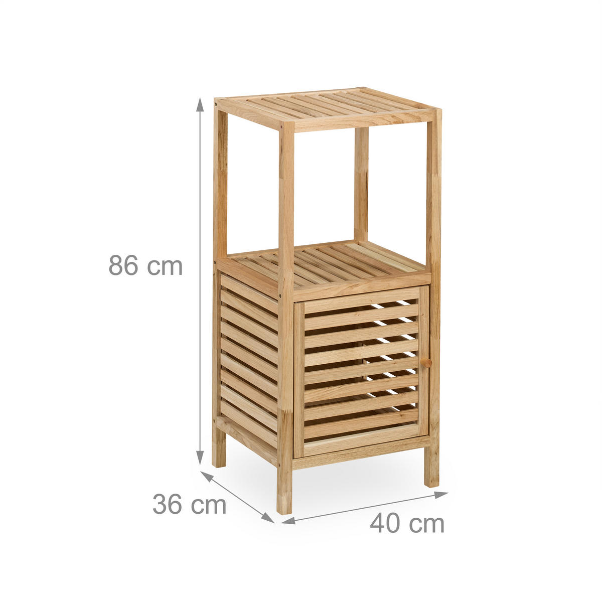 BADEZIMMERREGAL - Hellbraun, Holz/Holzwerkstoff (40/86/36cm) - Relaxdays