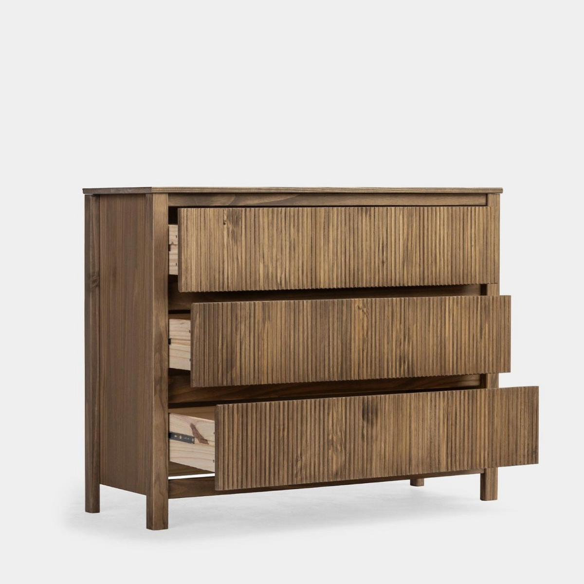 KOMMODE MIT SCHUBLADEN Hanne Natürlich 100 cm x 80 cm - Naturfarben, Holz (100/80/39cm)