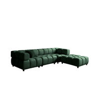 ECKSOFA L-Form Bolla, stoff Bluvel, Grün, Rechts - Grün, Holz (288/192cm) - Kaiser Möbel