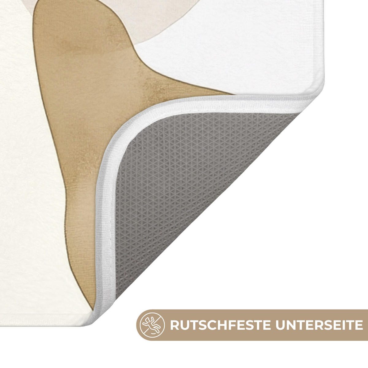 WC-VORLEGER Japandi - Abstrakt - Grün WC Teppich 50x80 cm - Grün, Kunststoff/Textil (50/1cm) - OnlyWow