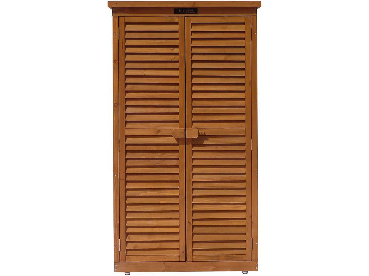 GARTENSCHRANK - GARTENTRUHE space Braun - Braun, Holz (46/160/87cm) - Habitat Garten