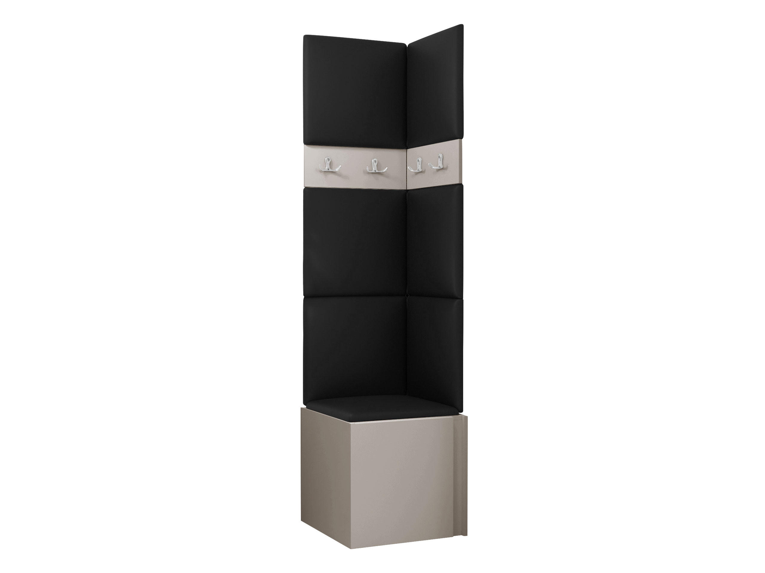Mirjan24 Garderoben-Set Kaschmir, Schwarz 42x186x46 cm