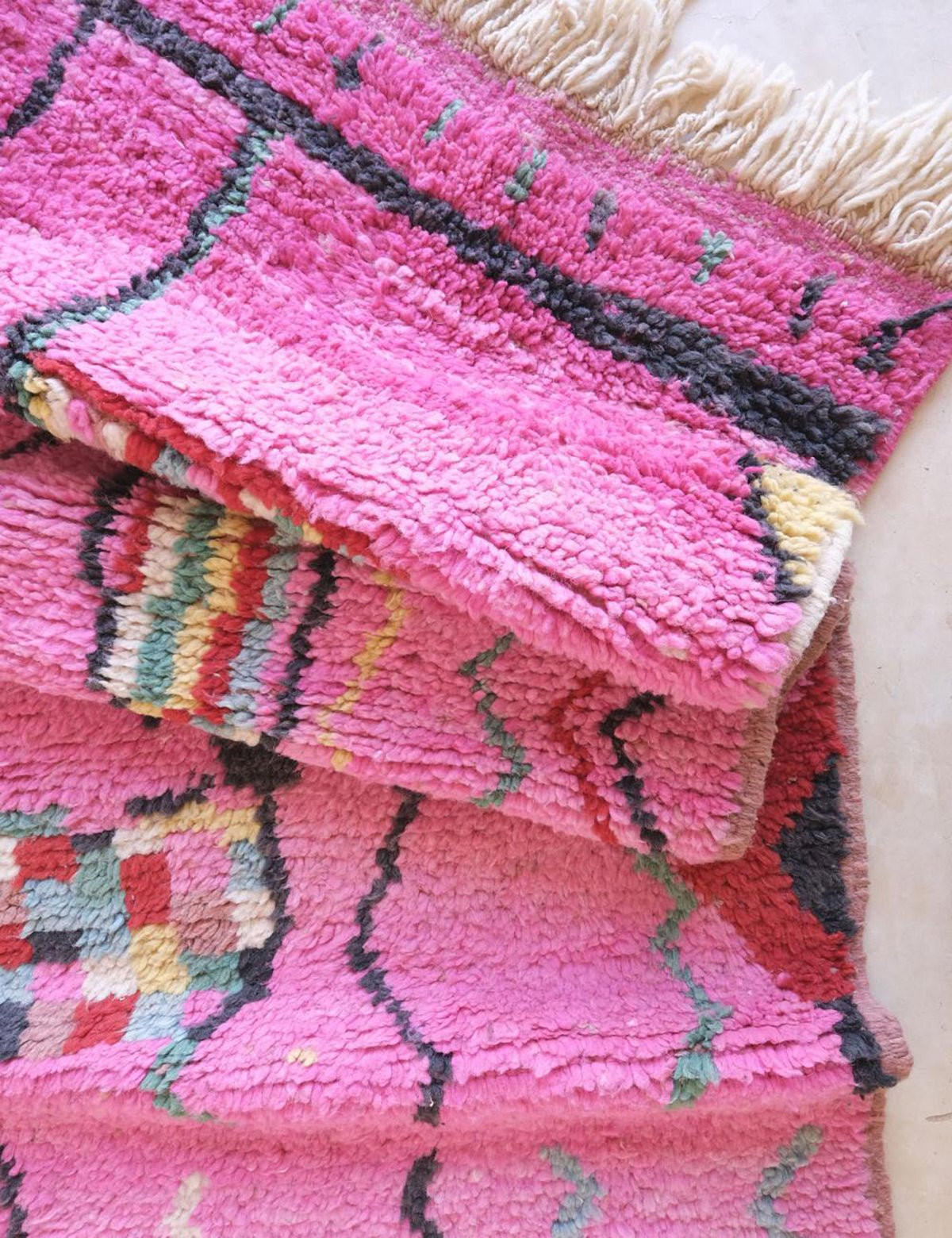 BERBERTEPPICH aus reiner Wolle 171x 261 cm - Pink, Naturmaterialien (171/261cm) - AFK Living