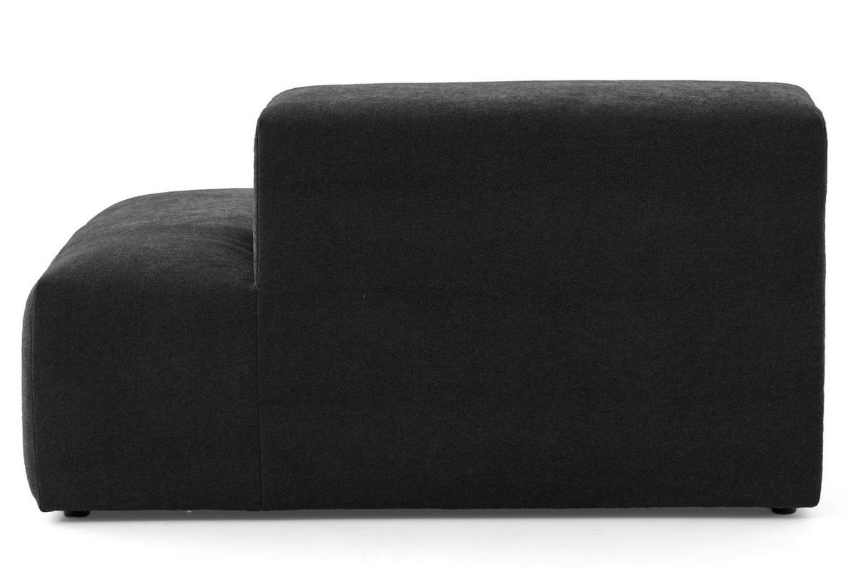 3-SITZER modulares Sofa HEAVEN SET 1 Rechts, Breite 255 cm Webstoff Schwarz - Schwarz, Holz/Kunststoff (102/71/255cm) - Muffo
