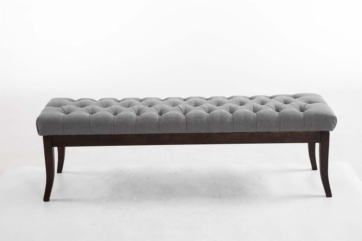 SITZBANK Cannes Stoff Grau Dunkelbraun - Grau, Textil (150/46/38cm) - DELUKE