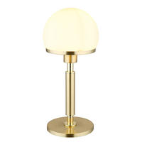 TISCHLEUCHTE Metall Messing Opalglas - Messingfarben, Glas (18/18/40cm) - Globo Lighting