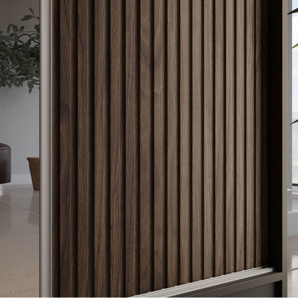 SCHWEBETÜRENSCHRANK Ramos II 200/61/215 schwarz+holzfarben - Eichefarben/Schwarz, Holzwerkstoff (200/215/61cm) - Beautysofa