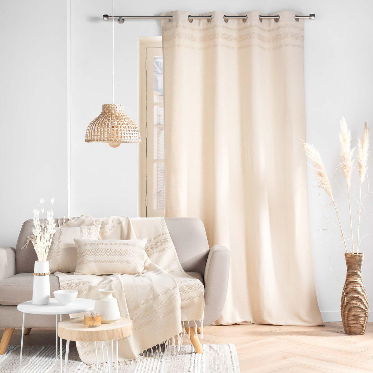 ZIERKISSEN Doreline - Beige, Naturmaterialen (40/40cm) - Douceur d´intérieur