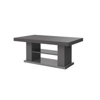 COUCHTISCH rechteckig Grau Hochglanz 120/50/70 cm - Grau, Holzwerkstoff (70/120/50cm)