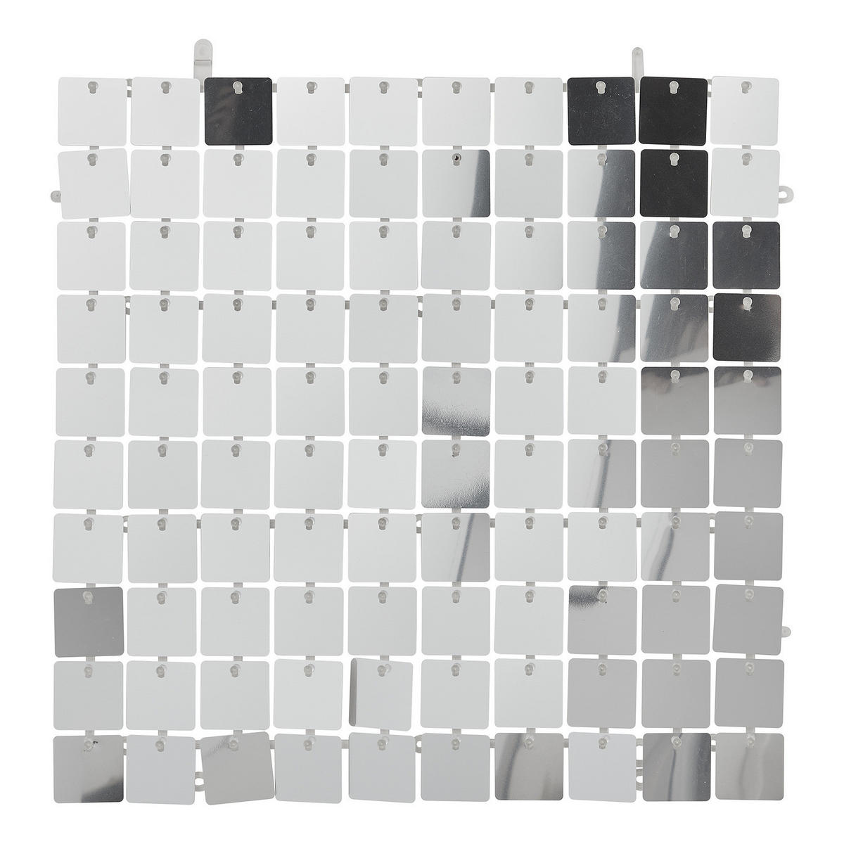 WANDDEKORATION 4er-Set Disco - Silberfarben, Kunststoff (0.5/30/30cm) - Butlers