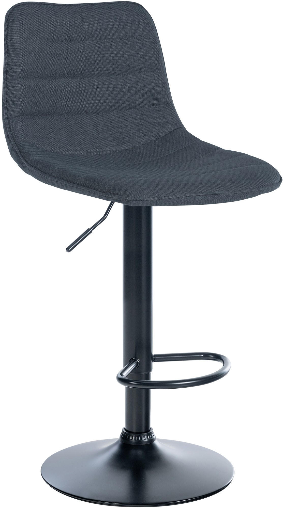 BARHOCKER Stoff dunkelgrau - Dunkelgrau/Schwarz, Textil/Metall (45/89/46cm) - CLP