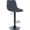 BARHOCKER Stoff dunkelgrau - Dunkelgrau/Schwarz, Textil/Metall (45/89/46cm) - CLP