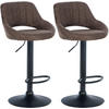 BARHOCKER 2er Set Stoff braun - Braun, Textil (47/85/48cm) - CLP