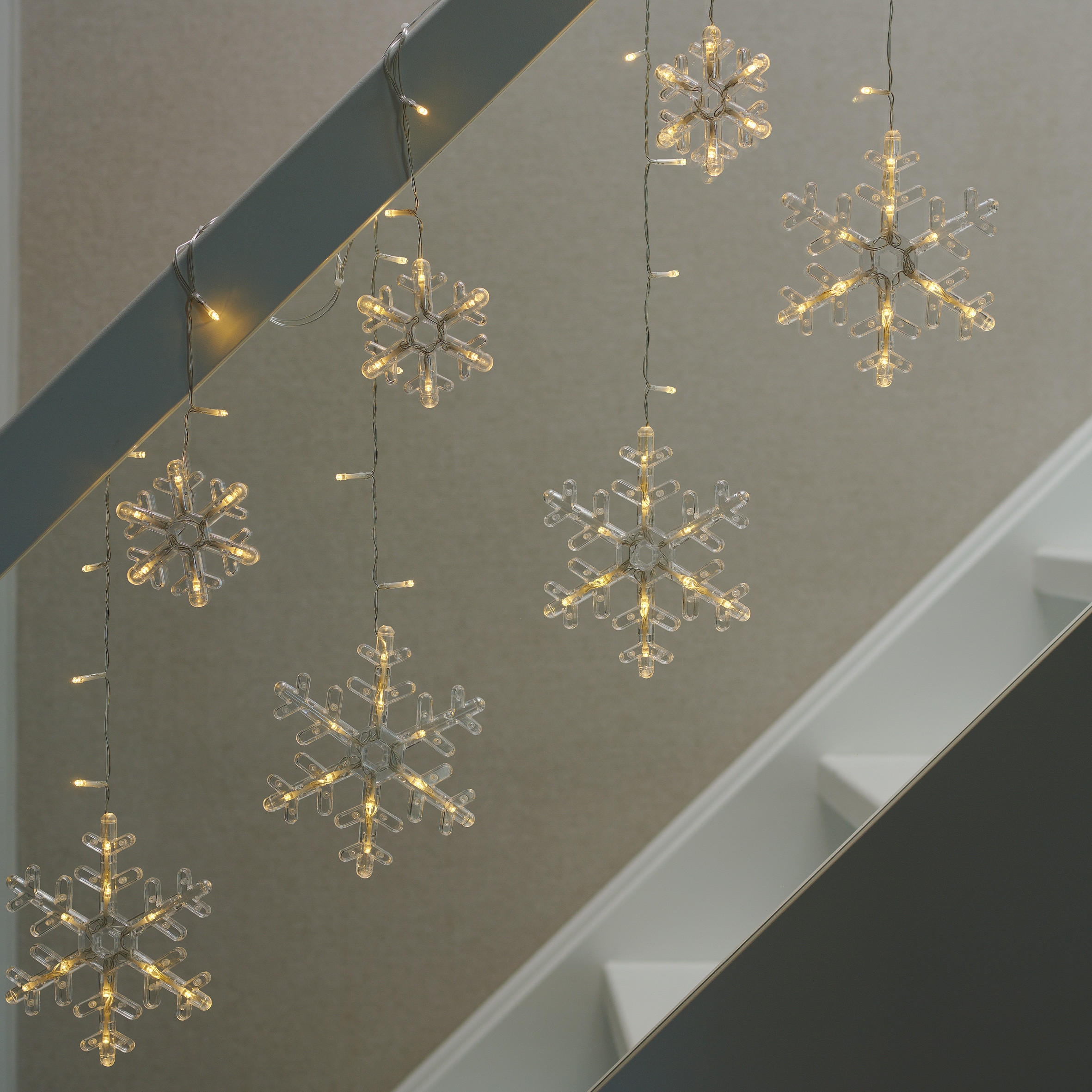 VORHANGLEUCHTEN Snowis, Transparent, 70 x 19 x 500 cm, Dekorative Christmas Weihnachtsdeko - Transparent, Kunststoff (500cm) - home&you