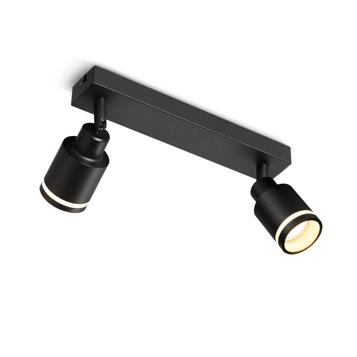 STRAHLER Froh 2-flammig 30/5/15.7 cm - Schwarz, Metall (30/5/15.7cm) - ZMH