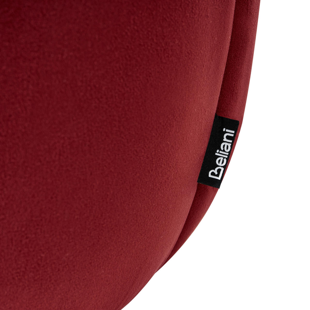PUF Sametová látka Tmavě červený Selby - tmavě červená, textil (40/46/40cm) - Beliani