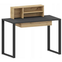 SCHREIBTISCH UNDIO Artisan Eiche-Schwarz 110/56/72 cm - Multicolor, Holzwerkstoff (56/110/72cm) - Matkam Möbel