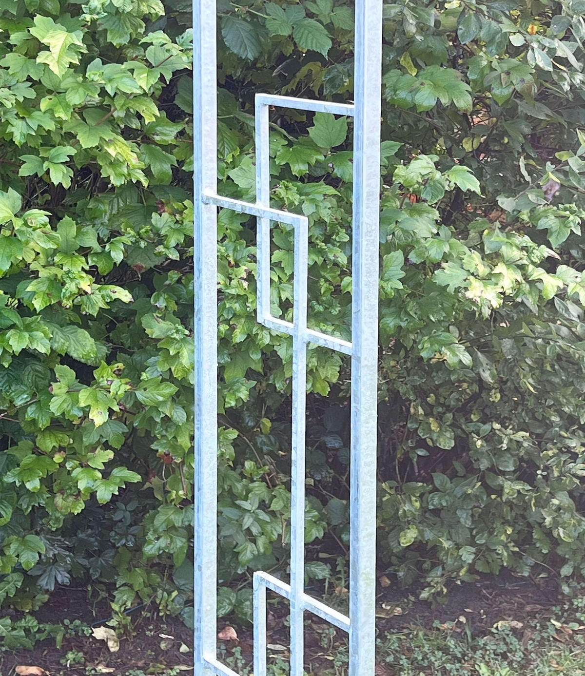 ROSENBOGEN Metall Verzinkt Massiv 150 cm Torbogen - Silberfarben, Metall (150/222/34cm) - DanDiBo
