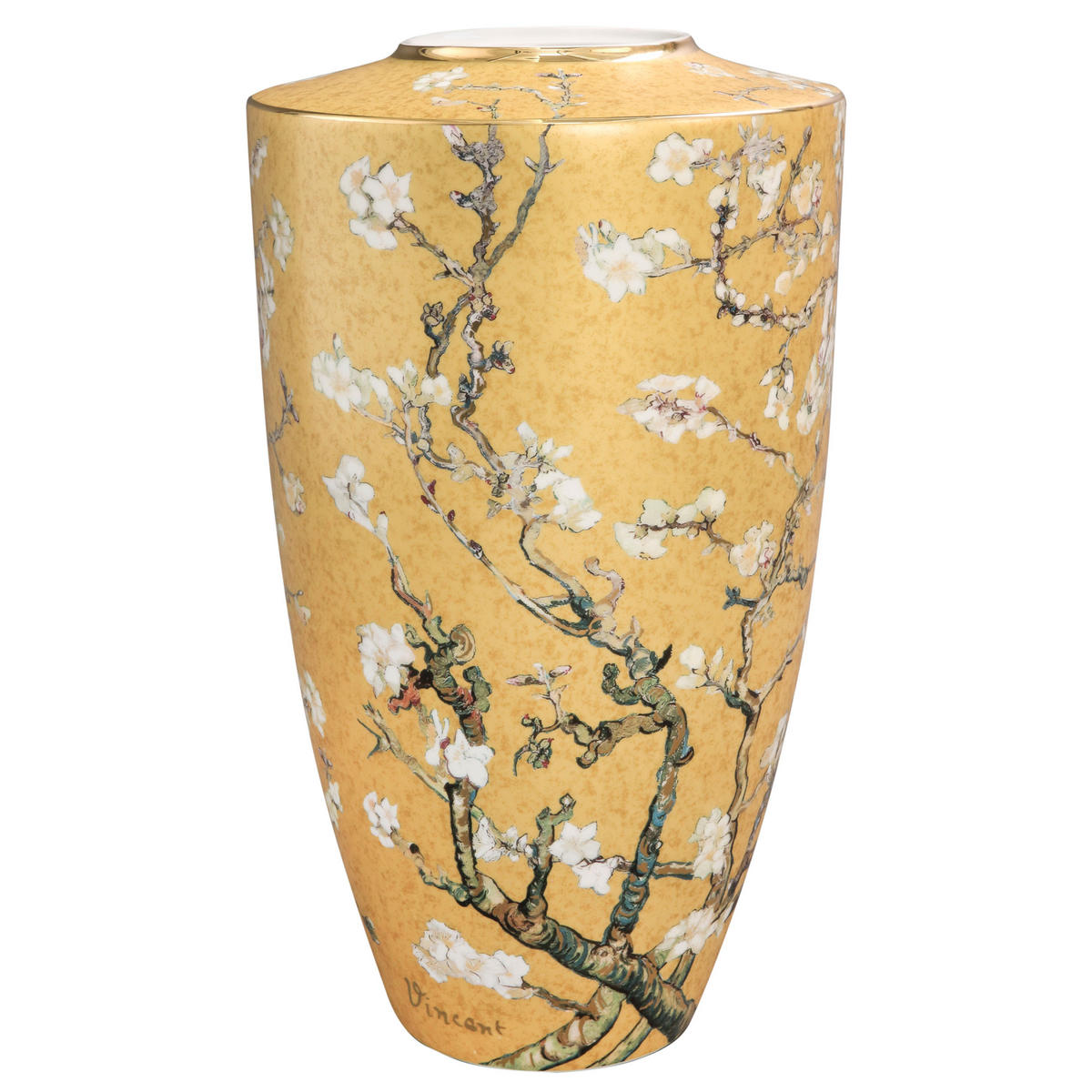 VASE Vincent van Gogh - Mandelbaum Blau, Porzellan, Bunt, 55 cm - Multicolor, Keramik (55cm) - Goebel