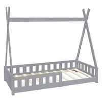 KINDERBETT Tipi 80x160 cm Hellgrau - Hellgrau, Holz (80/160cm) - ML-DESIGN