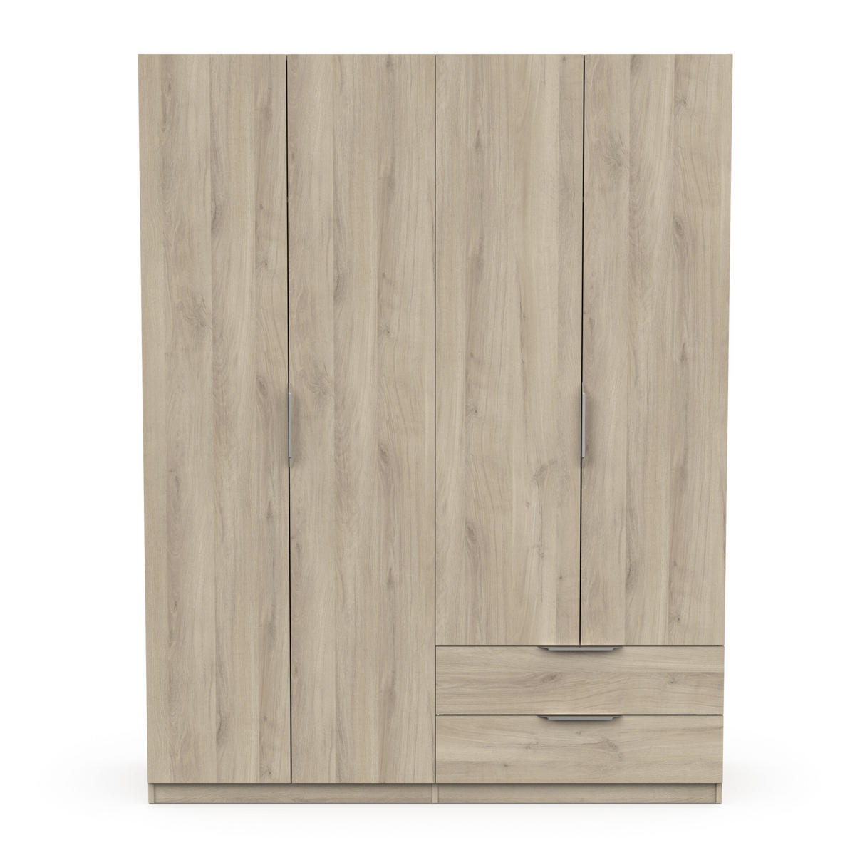 SCHRANK, 4 Türen - GHOST - Eiche - 157,3 x 51,1 x 203 cm - Beige, Holz (51.1/203/157.3cm) - Demeyere