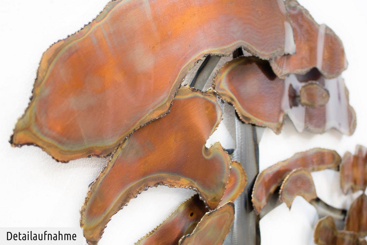 WANDDEKO Kupfer 97/88 cm - Braun/Kupferfarben, Metall (3/88/7cm) - KUNSTLOFT