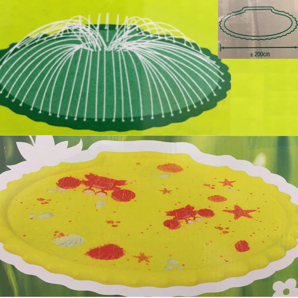 PLANSCHBECKEN Gelb 157x157 cm, Wassersprenger, Kinderpool, Gartenpool, Wasserspielzeug, Outdoor Pool, Sommer Spaß, Familienpool, Sprühfunktion - Gelb, Kunststoff (157/25/157cm) - JUNG