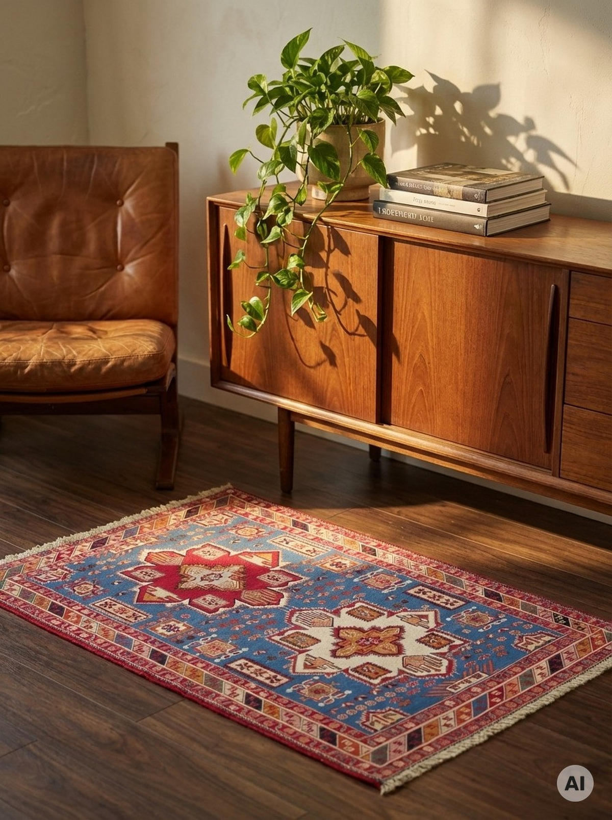 KELIM-TEPPICH handgewebt Sumak Shahsavan Blau 154/108 cm Schurwolle - Blau, Textil (108/154cm) - Looma