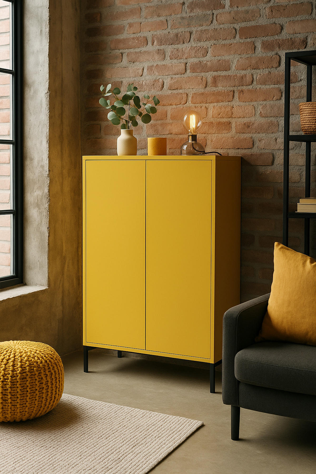 AUFBEWAHRUNGSMÖBEL Multifunktionales in Gelb VERNER - Gelb, Holzwerkstoff (40/123/75cm) - RNT By Really Nice Things