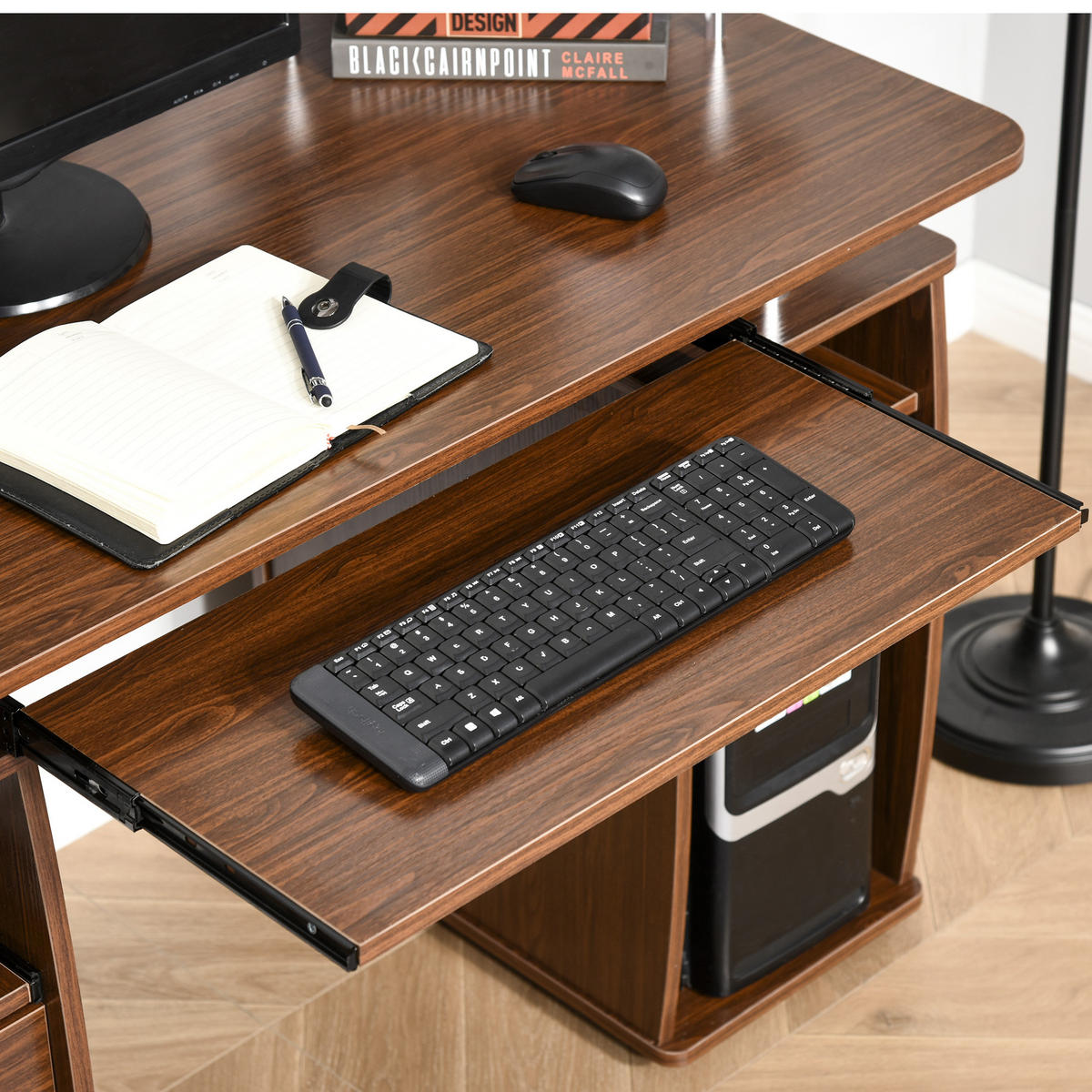 BÜROTISCH Walnussbraun 1 Stück - Walnussfarben, Holzwerkstoff (55/120/85cm) - GiPP