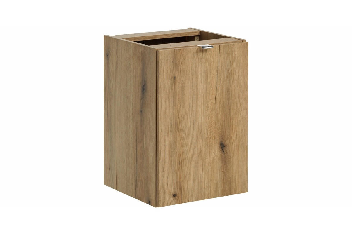 BADMÖBEL-SET 6 Teile - Nova Oak N BM253 in Coast Evoke Oak / Schwarz Matt - Eiche Wotan/Schwarz, Holz (140/57/40cm)