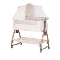 BEISTELLBETT Charisma beige 84 x 49 cm, Wiegenfunktion, höhenverstellbar, Anti-Reflux, Moskitonetz - Beige, Metall (49/84cm) - Chipolino