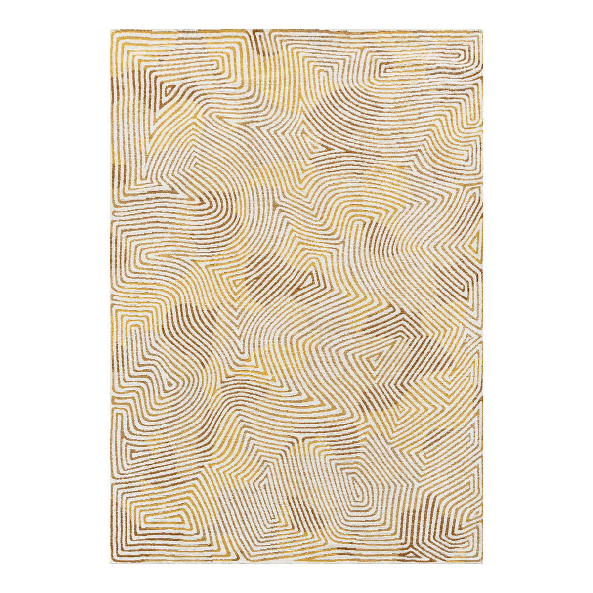 TEPPICH Yellow Hippy Coral 170/240 cm - Gelb, Textil (170/240cm) - Louis De Poortere