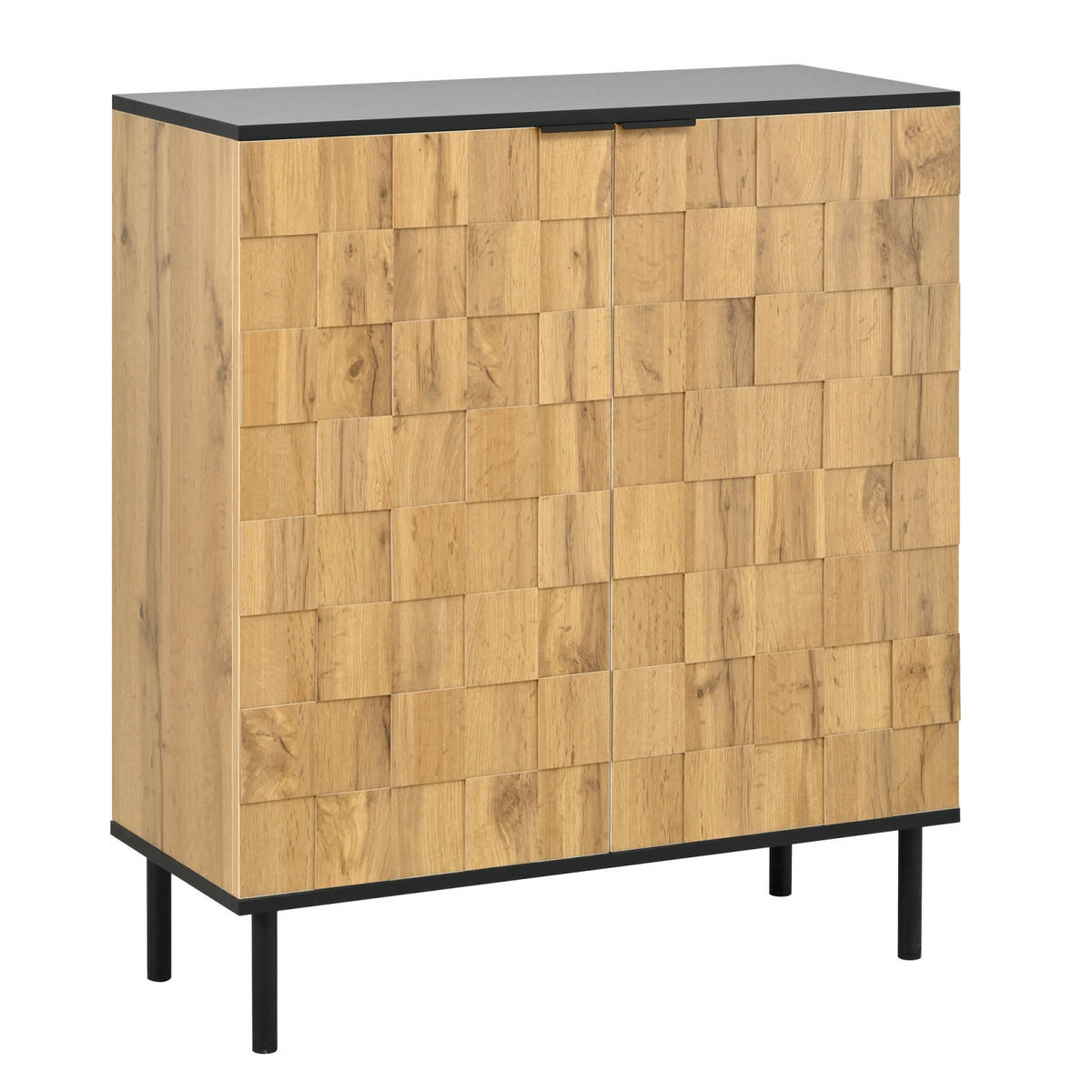 SCHUHSCHRANK in Holzoptik mit verstellbaren Fächern, Schuhkipper für Flur - Naturfarben, Holz (80/91/35cm) - PARAFTA HOME