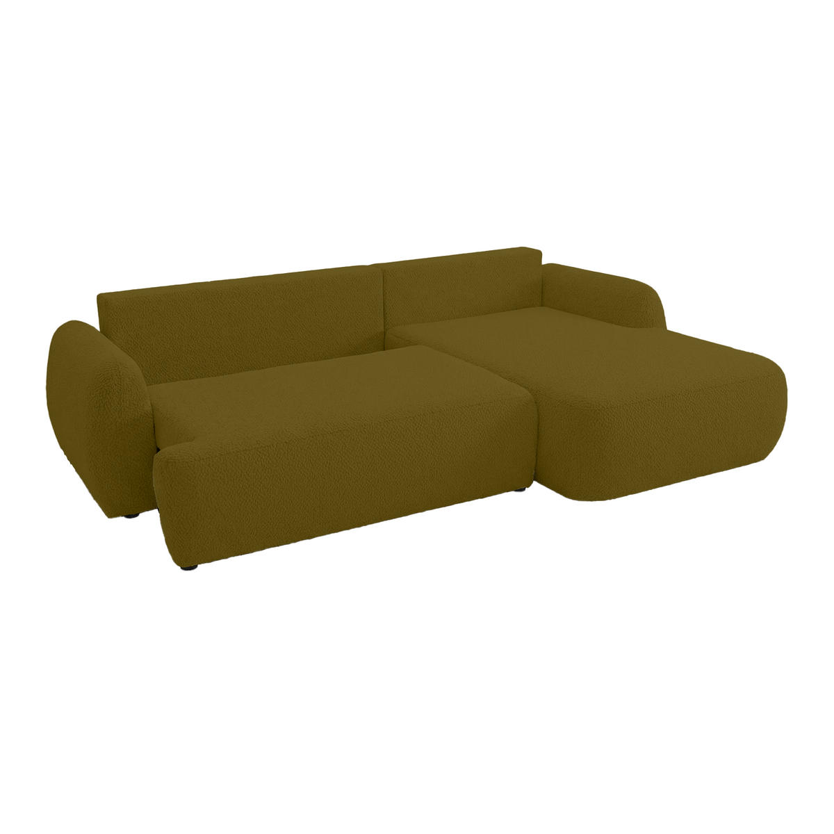 ECKSOFA MUNDUK II mit Schlaffunktion, Olive - Olivgrün, Textil (260/184cm) - Fedve