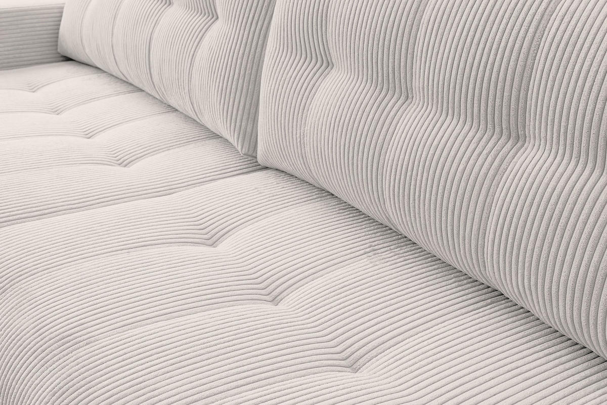 ECKSOFA Palermo mit Schlaffunktion und Bettkasten - Dunkelgelb/Creme, Holz/Holzwerkstoff (245/143cm) - Ravio