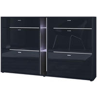 SCHUHSCHRANK Today Fronten in Schwarz Hochglanz - Schwarz Hochglanz, Holzwerkstoff (155.5/95/28cm) - Vladon