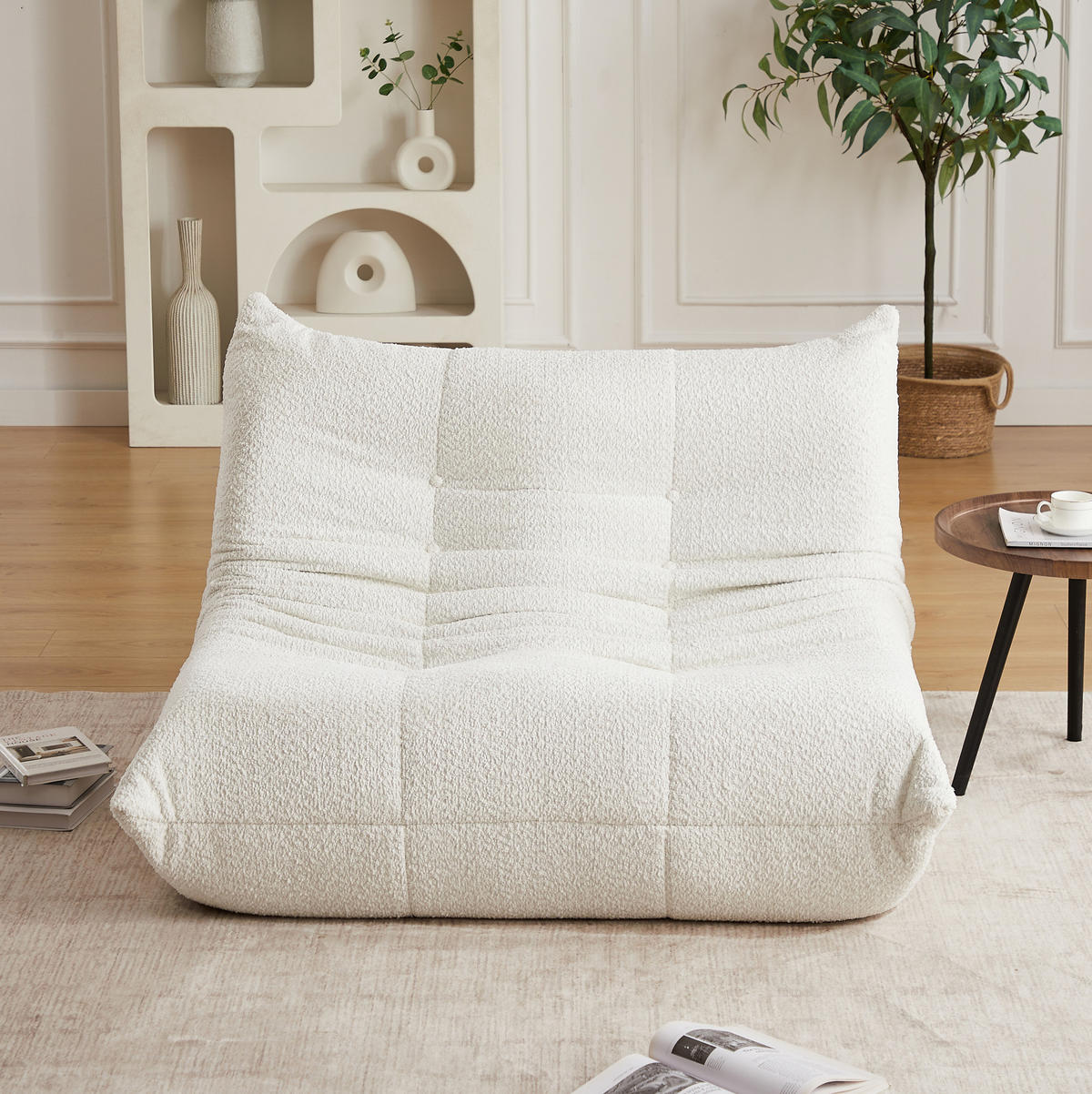 SOFA aus Chenille Beige ohne Montage - Beige, Kunststoff (99/83/127cm) - Beauniv
