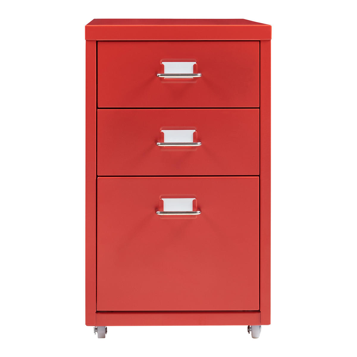 ROLLCONTAINER Kökar - Rot, Metall (28/48/41cm) - [en.casa]
