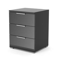 NACHTTISCH Florenz Schwarz 46.2 x 60.5 cm - Schwarz, Holzwerkstoff (46.2/60.5/42cm) - Vicco