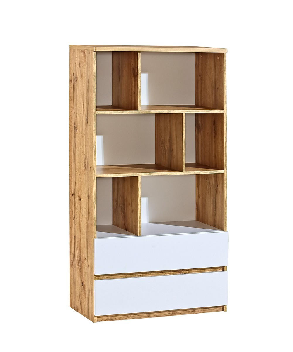 BÜCHERREGAL KRYOS 80,1/150,7/40 cm Wohnzimmerregal Hochschrank Regal Eiche Wotan - Eiche Wotan, Holzwerkstoff (80.1/150.7/40cm) - MASSENO