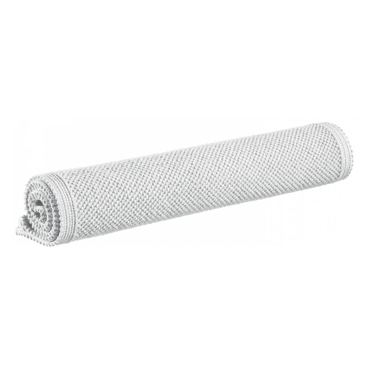 BADEMATTE Etia schneeweiß 70 x 140 cm - Weiß, Textil (70/140cm) - Vivaraise