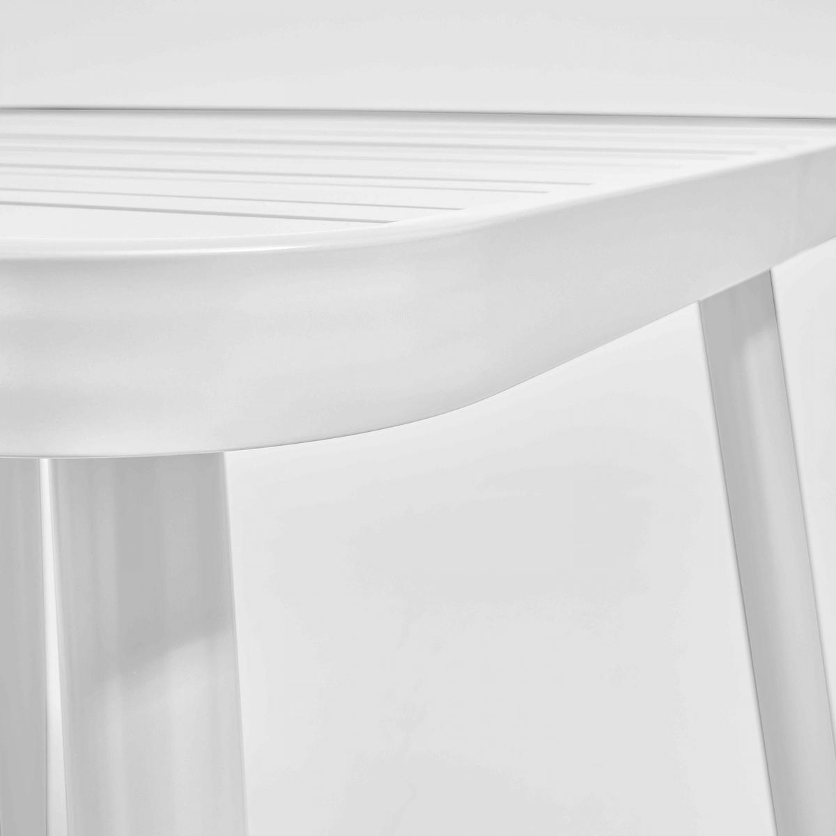 GARTENTISCH , Weiß - Weiß, Metall (75/75/76cm) - Oviala