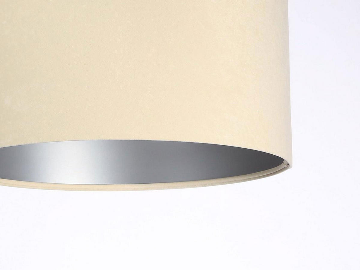 HÄNGELEUCHTE Silber 30/20 cm - Beige/Silberfarben, Kunststoff (30/0.45/20cm) - ONZENO