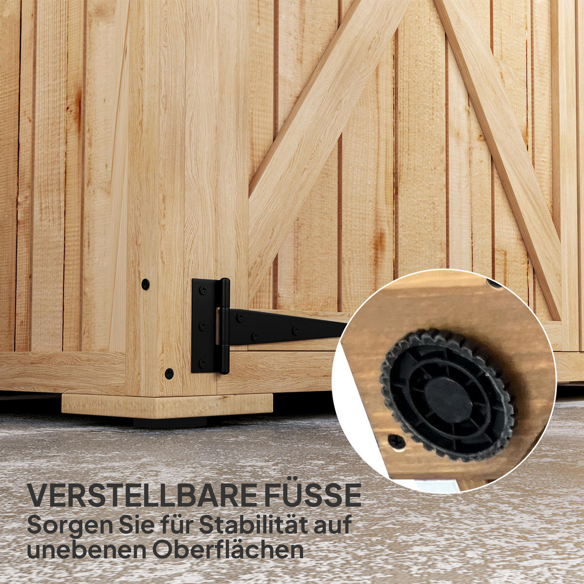GARTENSCHUPPEN DE-09215 Hellbraun - Naturfarben, Holz (57/167/116.5cm) - ComfortXL