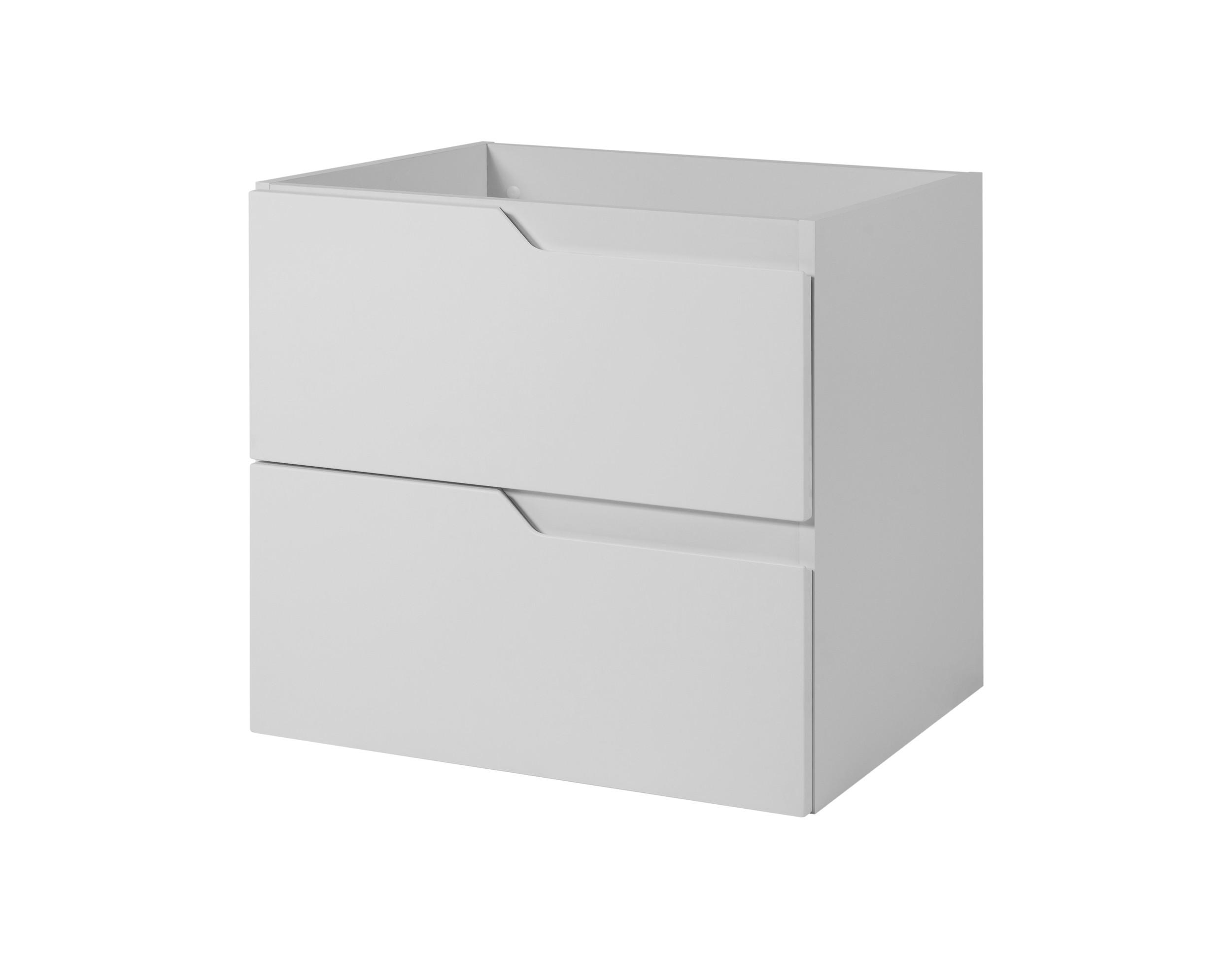 BADEZIMMERSCHRANK: weiß, 60 x 57 x 46 cm - Weiß, Holzwerkstoff (60/57/46cm) - 3XE LIVING