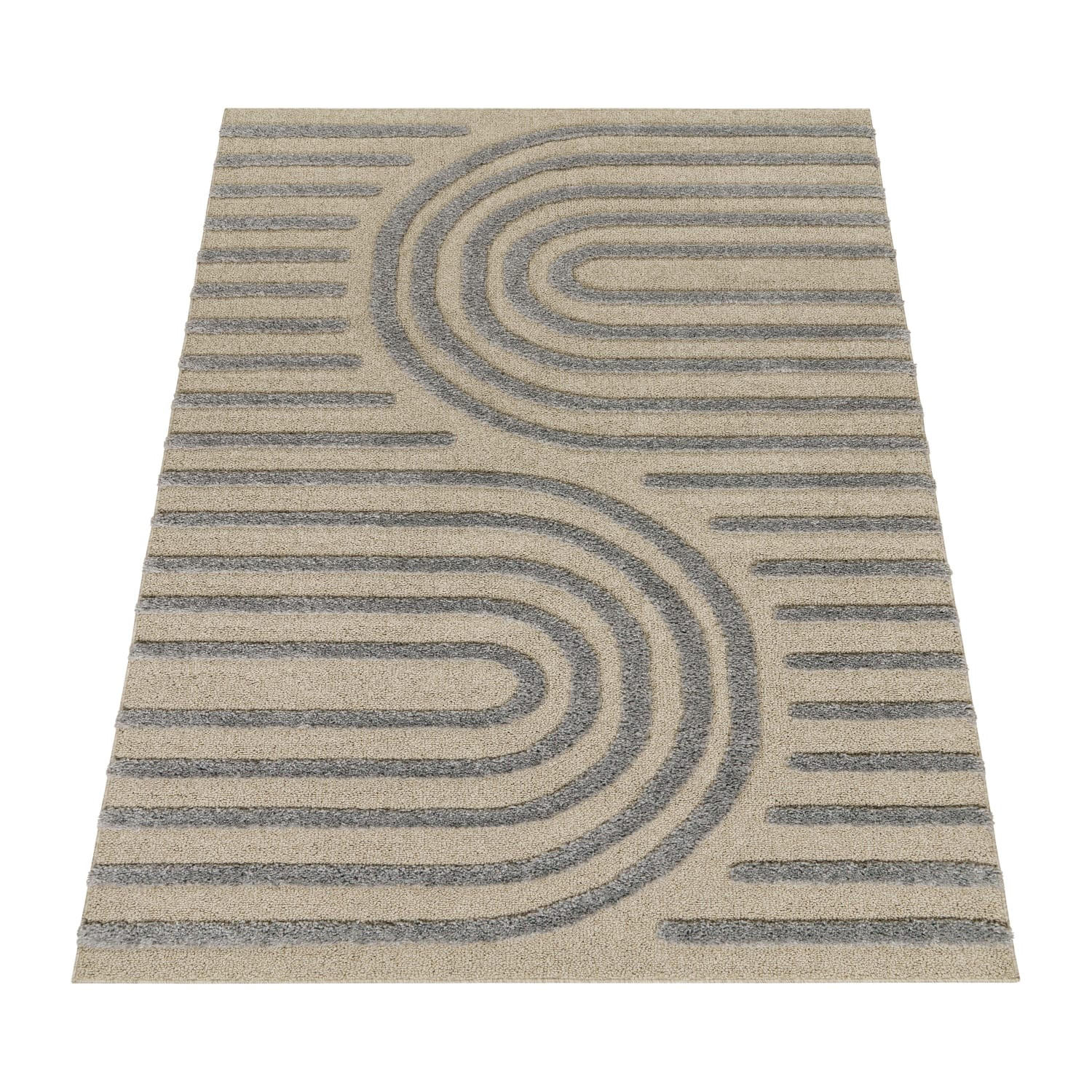 HOCHFLORTEPPICH 160/220 cm Genua 747 - Grau, Textil (160/220cm) - Paco Home