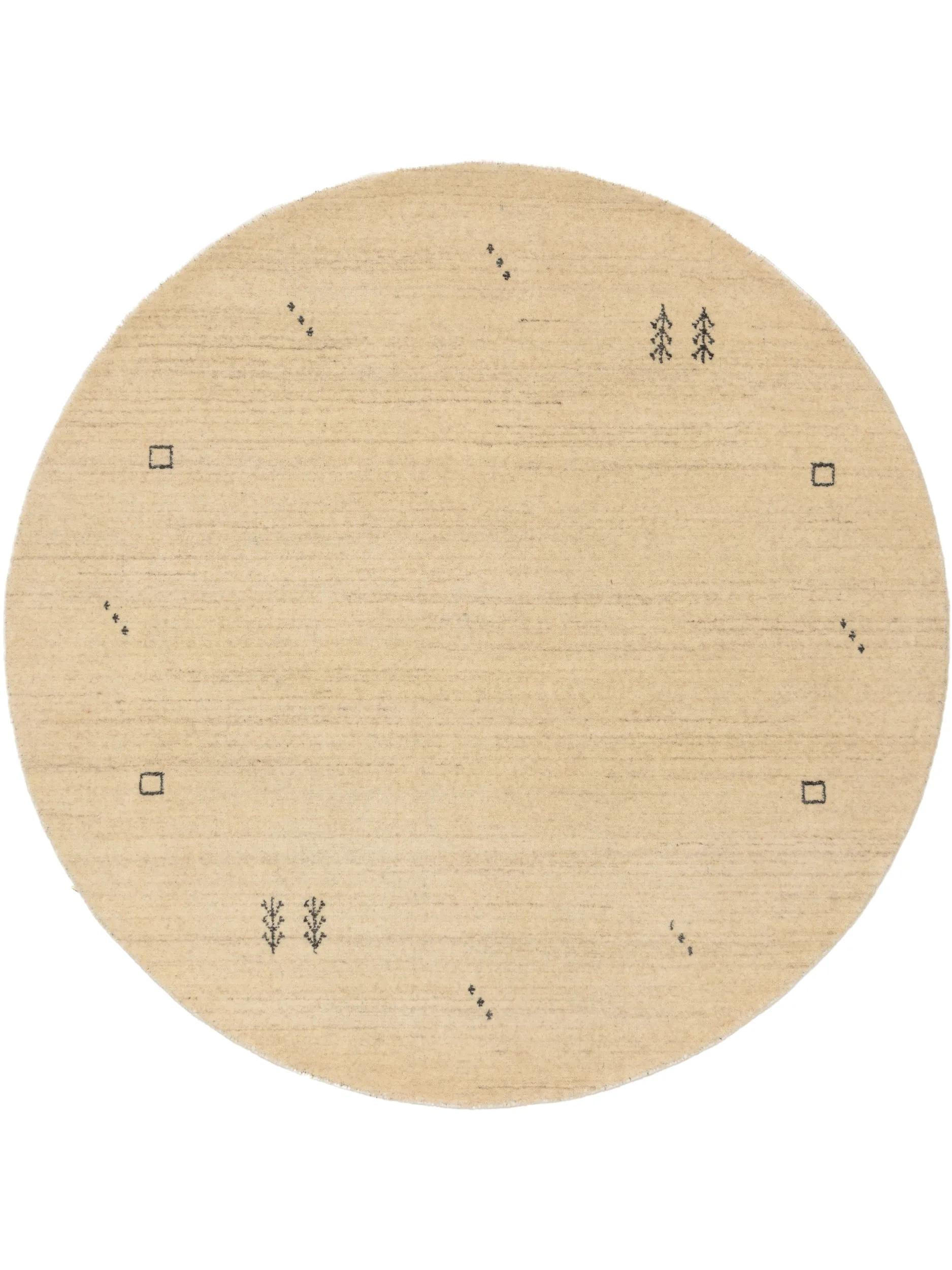 WOLLTEPPICH rund Jamal Cream ø 160 cm rund - Creme, Textil (160/160cm) - benuta Nest