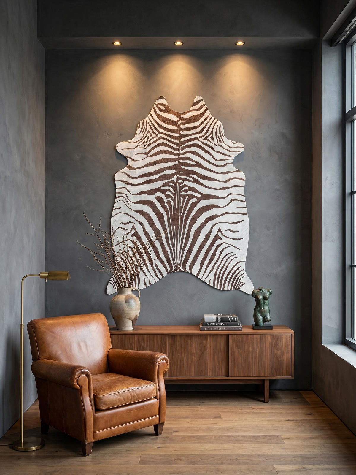 TEPPICH Flachgewebe GASTEIN in Braun, in Tigerfell-Optik, 100 x 135 cm - Braun, Textil (135/100cm) - KADIMA DESIGN